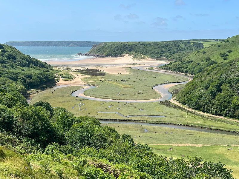 The view from Pennard Castle